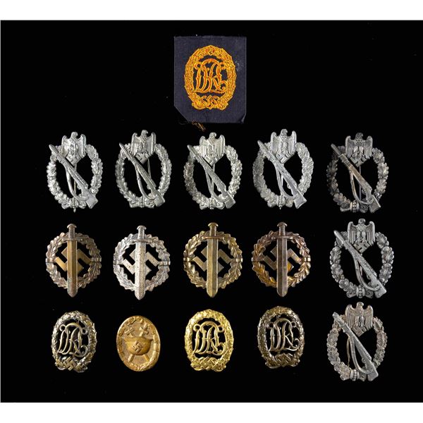 16 WWII GERMAN BADGES.