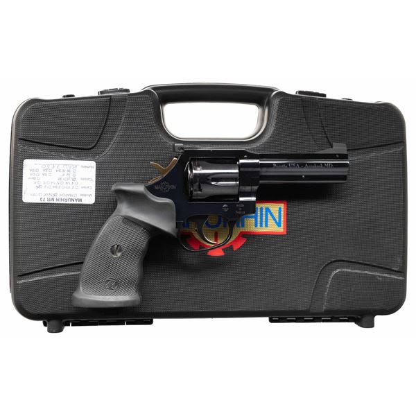 MANURHIN MODEL MR73 SPORT DA REVOLVER WITH CASE.