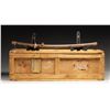 Image 1 : JAPANESE WAKIZASHI WITH WWII WOODEN SHIPPING CRATE
