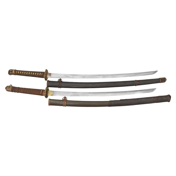 2 JAPANESE SHIN-GUNTO KATANTA.