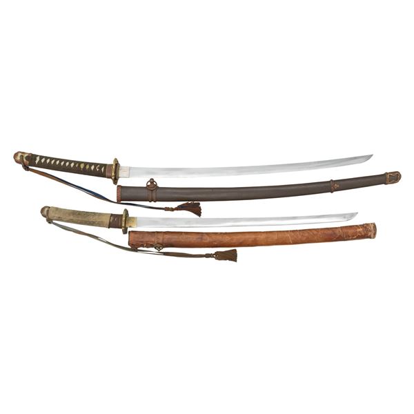 JAPANESE SHIN-GUNTO KATANA & WAKIZASHI.