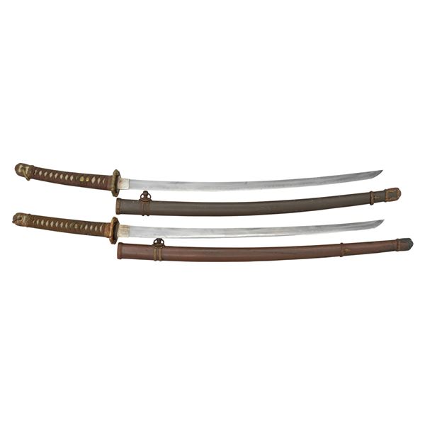 2 JAPANESE SHIN-GUNTO KATANTA.