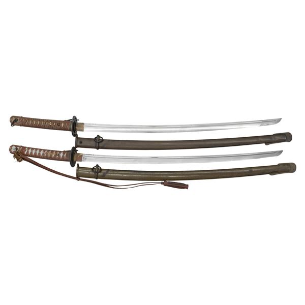 2 WWIII JAPANESE NCO KATANA.