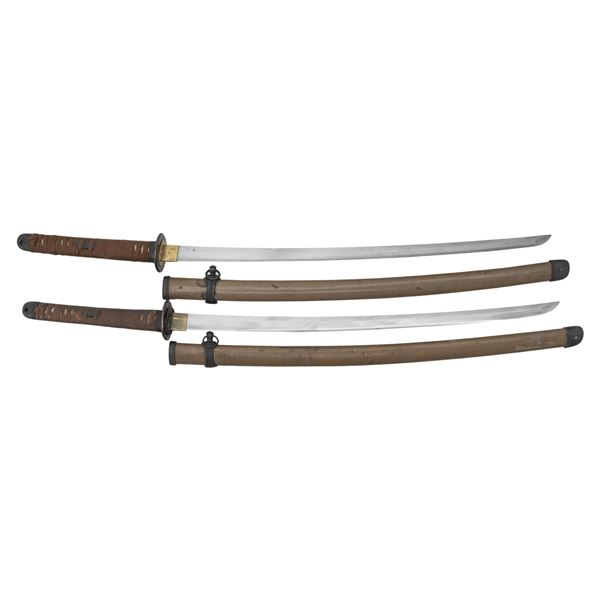 2 LATE WAR JAPANESE SHIN-GUNTO KATANA.