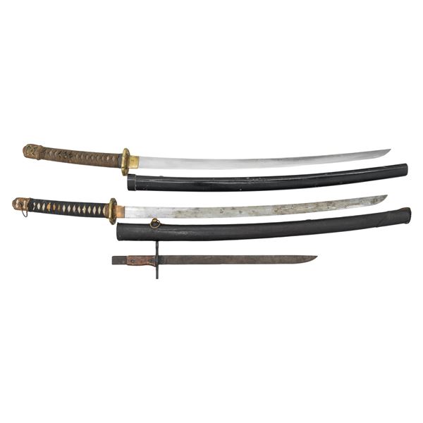 2 JAPANESE SHIN-GUNTO KATANA & A LAST DITCH