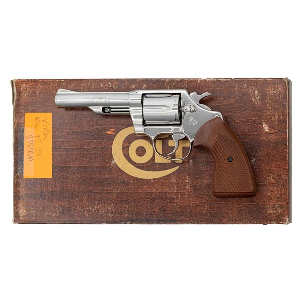 RARE AND DESIRABLE NICKEL COLT VIPER DA REVOLVER
