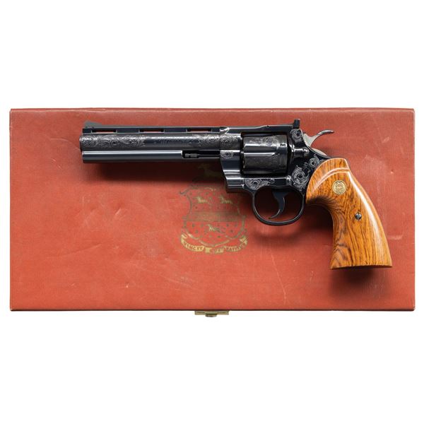 ATTRACTIVE AND RARE FACTORY "C" ENGRAVED AND CASED