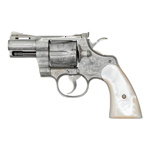 ENGRAVED 2 1/2" COLT PYTHON DOUBLE ACTION REVOLVER