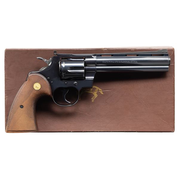 #1667 COLT PYTHON REVOLVER WITH ORIGINAL BOX, ETC.