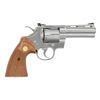 Image 2 : 4" NICKEL COLT PYTHON DOUBLE ACTION REVOLVER.