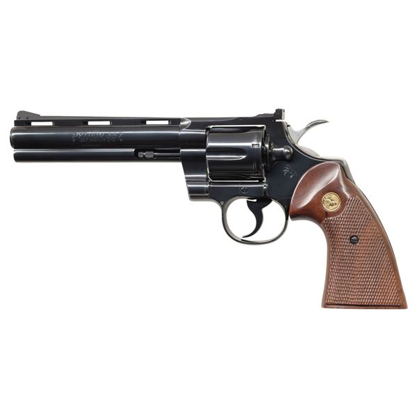 1976 COLT BLUED PYTHON DOUBLE ACTION REVOLVER.