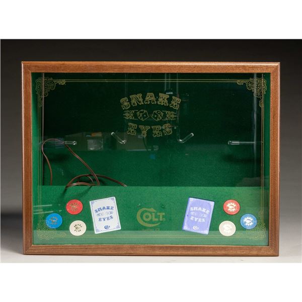 ORIGINAL COLT "SNAKE EYES" DISPLAY CASE.