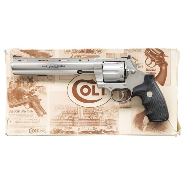 COLT STAINLESS ANACONDA 44 MAGNUM REVOLVER.