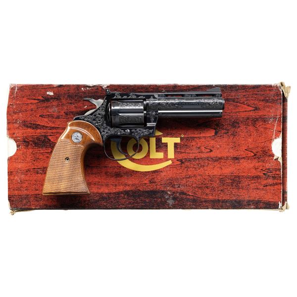 BEAUTIFUL FACTORY "C" ENGRAVED COLT DIAMONDBACK