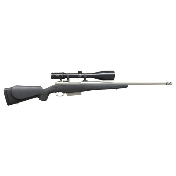 LEFT HAND DAKOTA 76 BOLT RIFLE WITH SCOPE.