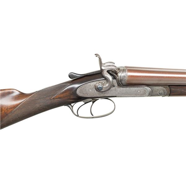 JAMES McCRIRICK HAMMER SIDELOCK SXS GAME SHOTGUN.