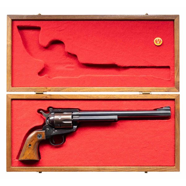 RARE 10" RUGER 44 FLAT TOP BLACKHAWK REVOLVER.