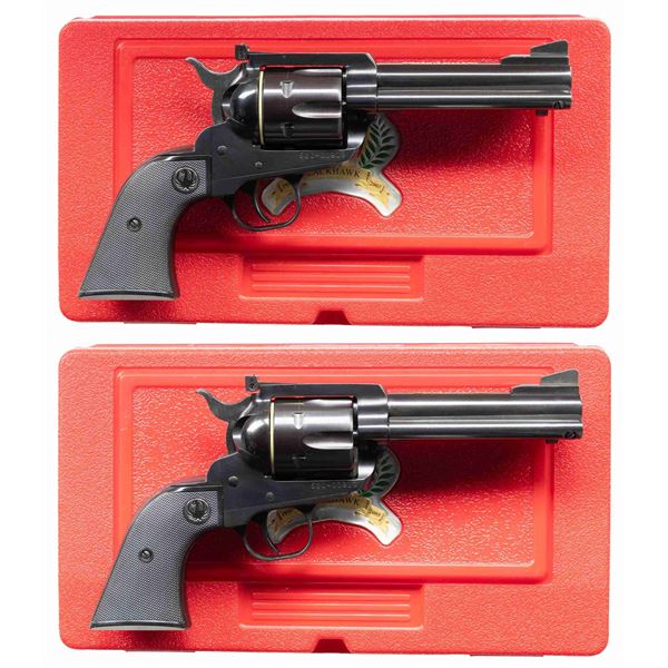 CONSECUTIVE PAIR RUGER 50th 357 ANNIV. BLACKHAWK