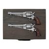 Image 1 : CASED PAIR OF DUBBER ENGRAVED RUGER STAINLESS
