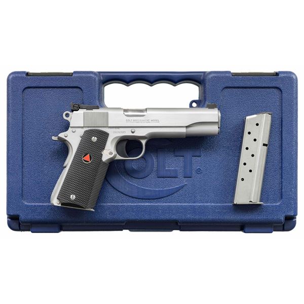 COLT STAINLESS DELTA ELITE SEMI AUTO PISTOL WITH