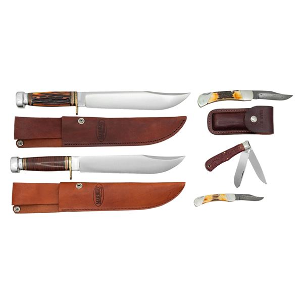 MARBLES BOWIE + FOLDING KNIVES WITH BEAR MCG