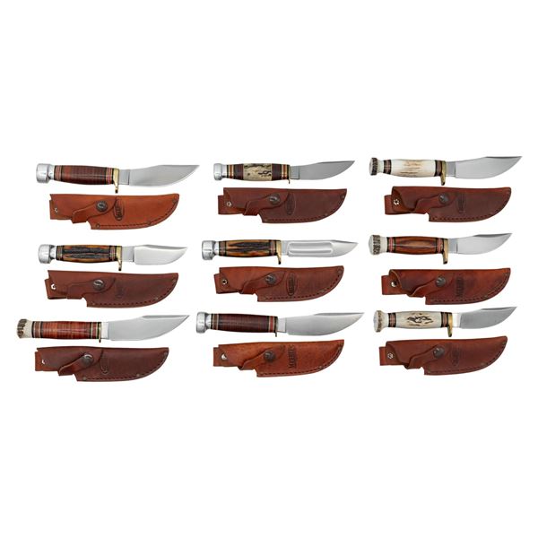 NINE MARBLES GLADSTONE MI. SHEATH KNIVES.
