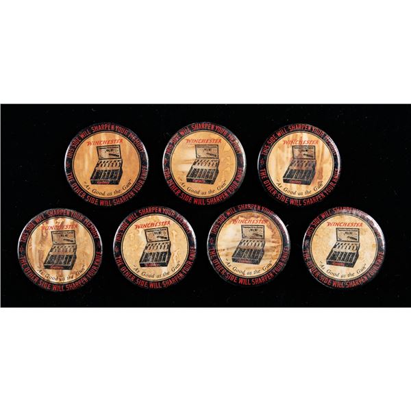 SEVEN VINTAGE WINCHESTER KNIFE SHARPENERS.