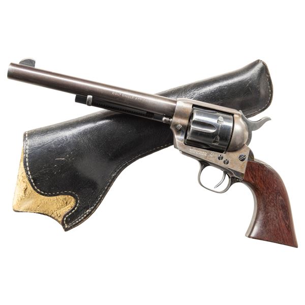 PREWAR COLT SINGLE ACTION REVOLVER & HOLSTER.