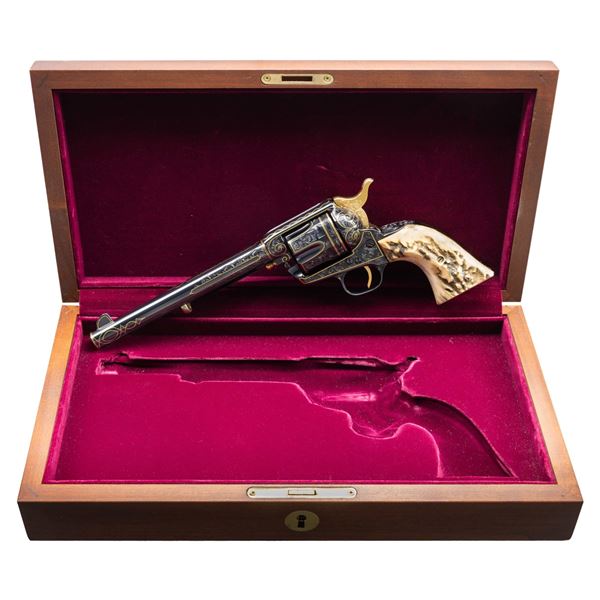 STUNNING FLANNERY ENGRAVED AND GOLD INLAID COLT