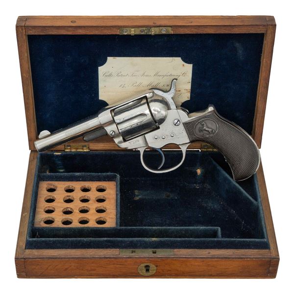 CASED COLT MODEL 1877 LIGHTENING DA REVOLVER.