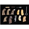 Image 1 : GROUP OF 10 VINTAGE COLT & S&W REVOLVER GRIPS.
