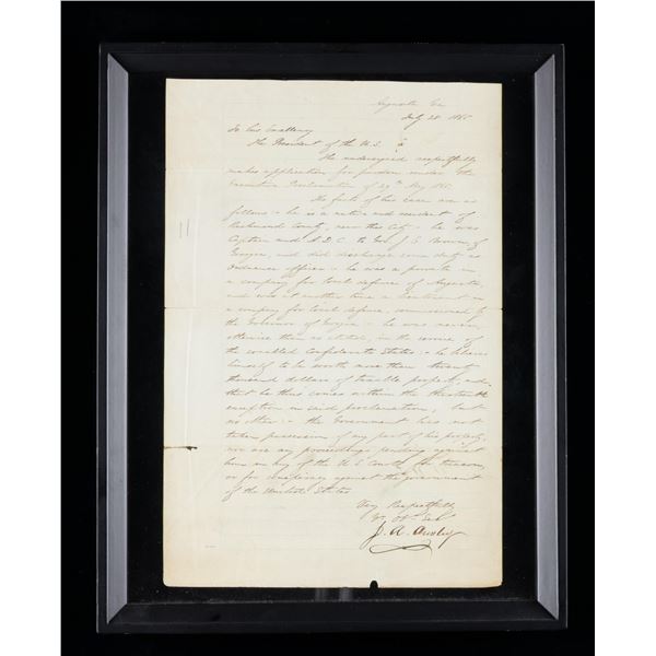 JESSEE ANSLEY'S REQUEST FOR PRESIDENTIAL PARDON
