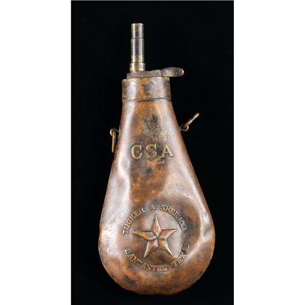 "TUCKER & SHERROD LANCASTER TEXAS" BRASS POWDER