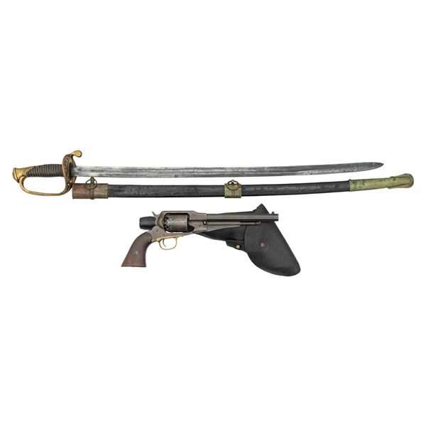 CONFEDERATE OFFICER SWORD & CAPTURED PISTOL