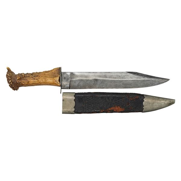 RARE 1830s HENRY HUBER PHILADELPHIA BOWIE KNIFE.
