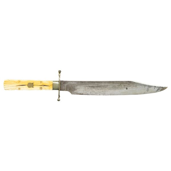 CLASSIC LARGE ALFRED HUNTER BOWIE KNIFE.