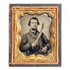 Image 2 : CONFEDERATE AMBROTYPE PHOTOGRAPH OF TEXAS CAPTAIN