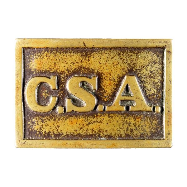 CIVIL WAR CONFEDERATE "C.S.A." WAIST BELT PLATE.