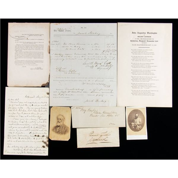 GOOD CONFEDERATE AUTOGRAPH & PHOTO GROUP.