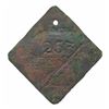 Image 1 : SLAVE HIRE TAG, CHARLESTON, SERVANT, 1827.