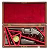 Image 1 : CASED ALLEN & WHEELOCK BAR HAMMER POCKET REVOLVER.