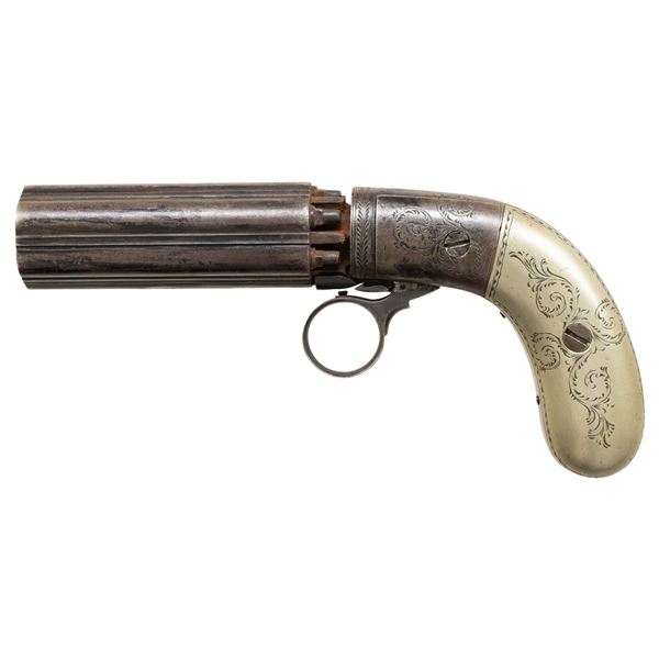 BLUNT & SYMS PEPPERBOX PISTOL.