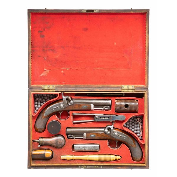 CASED PAIR OF WILLIAM ROBERTSON OF PHILADELPHIA,