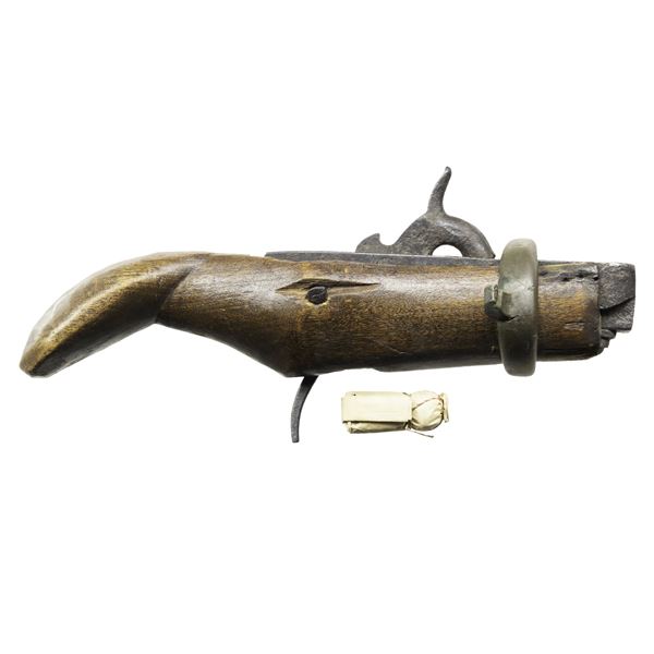 UNIQUE 19th CENTURY "BELLY GUN" MADE FROM HALL