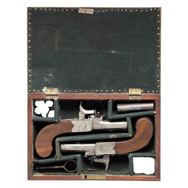 CASED BRACE OF SMITH PERCUSSION BOX LOCK