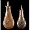 Image 2 : LOT OF TWO POWDER FLASKS.