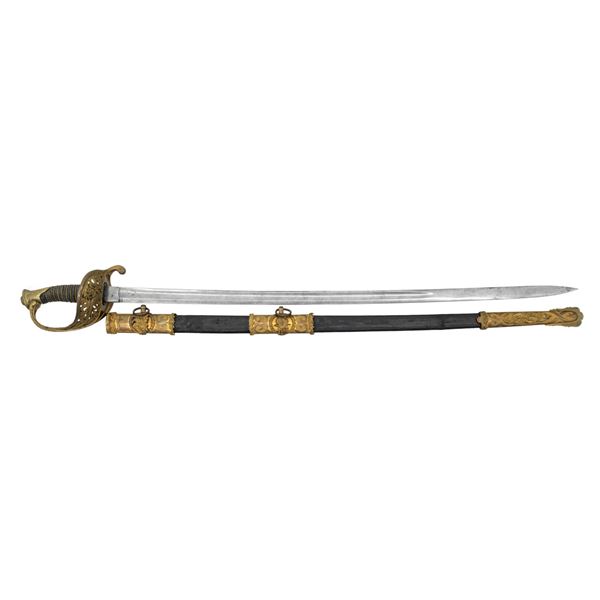 HIGH GRADE PRESENTATION STAFF SWORD, CAPT. JOHN M.