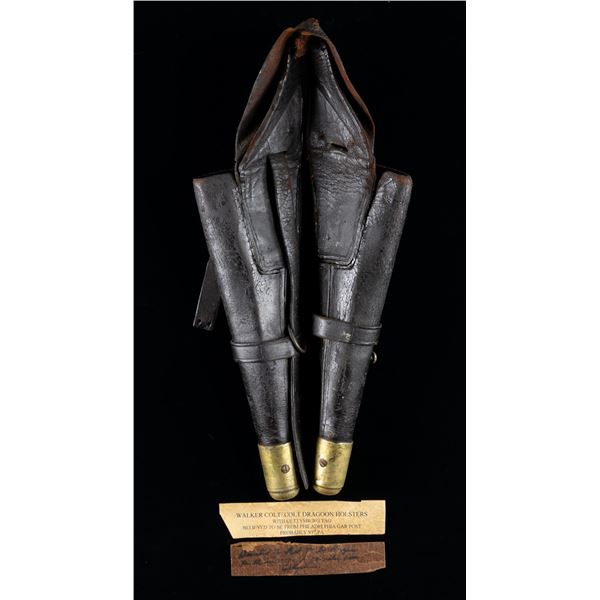 PAIR OF SADDLE HOLSTERS FOR COLT DRAGOONS WITH A