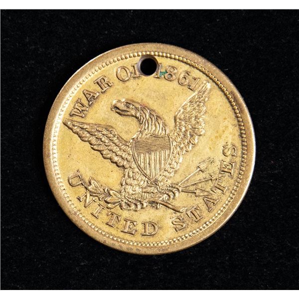 FINE CIVIL WAR DOG TAG, 5TH VERMONT INFANTRY.