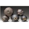 Image 2 : GROUP OF 5 CIVIL WAR CANNON PROJECTILES.
